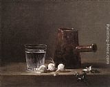 Jean Baptiste Simeon Chardin Canvas Paintings - Water Glass and Jug